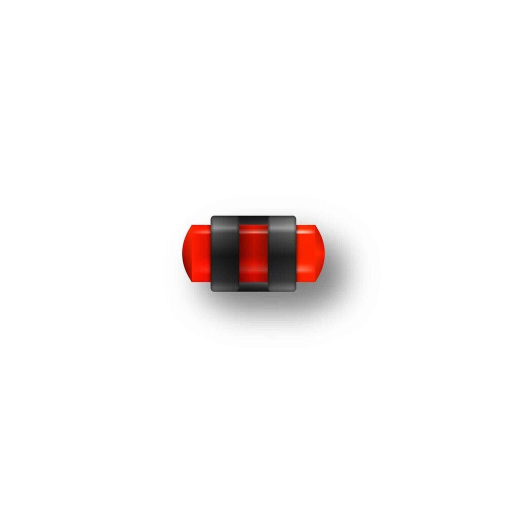 Guidon Fluo Rouge Ajoure M2.6 D3 L7.5 MEGALINE
