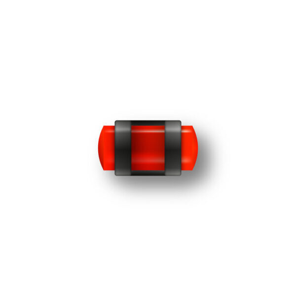 Guidon Fluo Rouge Ajoure M2.6 D4 L9 MEGALINE