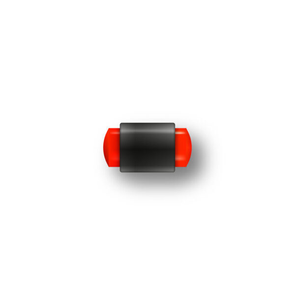 Guidon Fluo Rouge Plein M2.6 D3.5 L8 MEGALINE