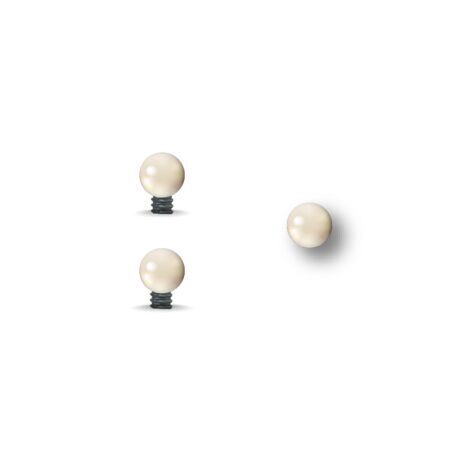 Guidon Megaline Blanc Rond M3 D3.5