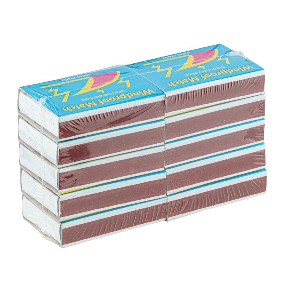 Lot de 10 boîtes de 20 allumettes tempête