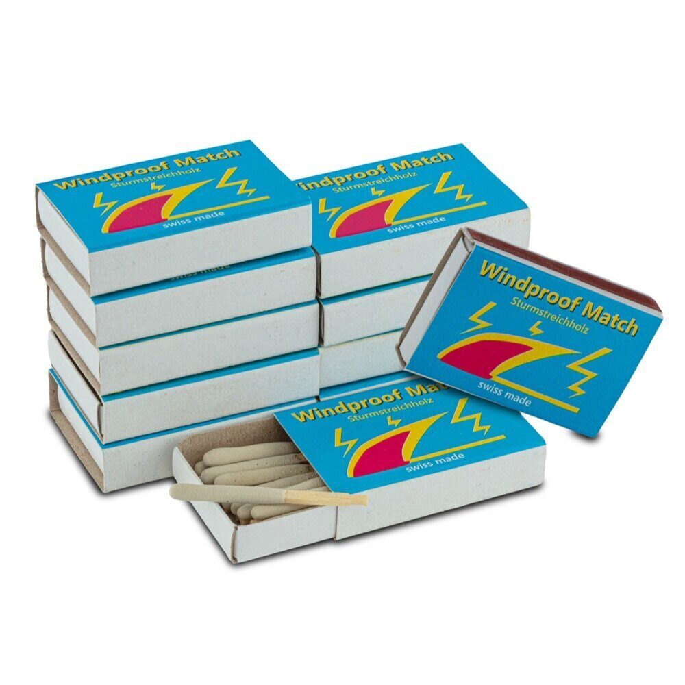 Lot de 10 boîtes de 20 allumettes tempête
