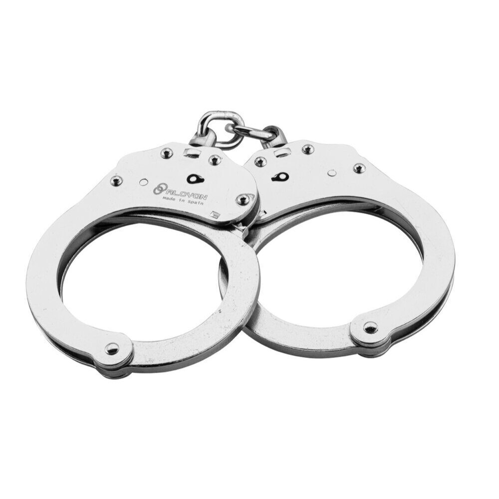 Menottes double verrou à chaîne Menottes chromées police