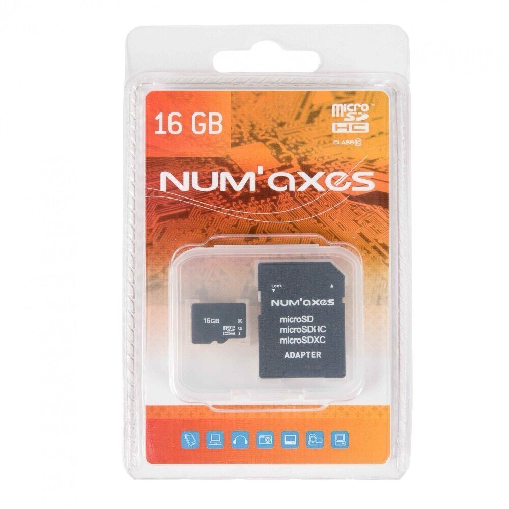 Num’Axes Carte micro SD 8 à 64 Go + adaptateur MicroSD Num'Axes