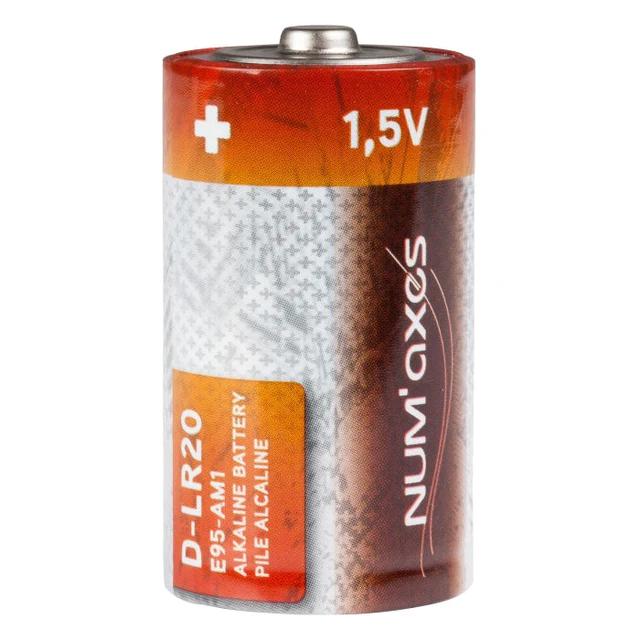 NUM’AXES Piles D LR20 1,5V (x2) NUMAXES – Blister 2 piles D LR20 alcaline 1,5V Num'Axes