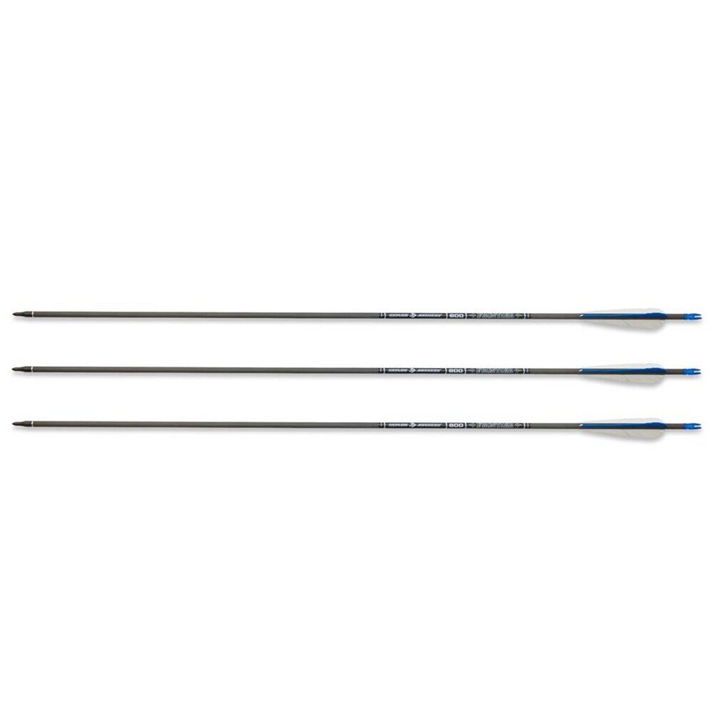 Pack de 3 flèches en carbone Frontier ID6.2 800 30 pouces avec plumes naturelles