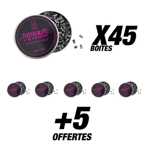 Pack Plombs Pointus C4.5 X25000 (50 Boites) POWAIR