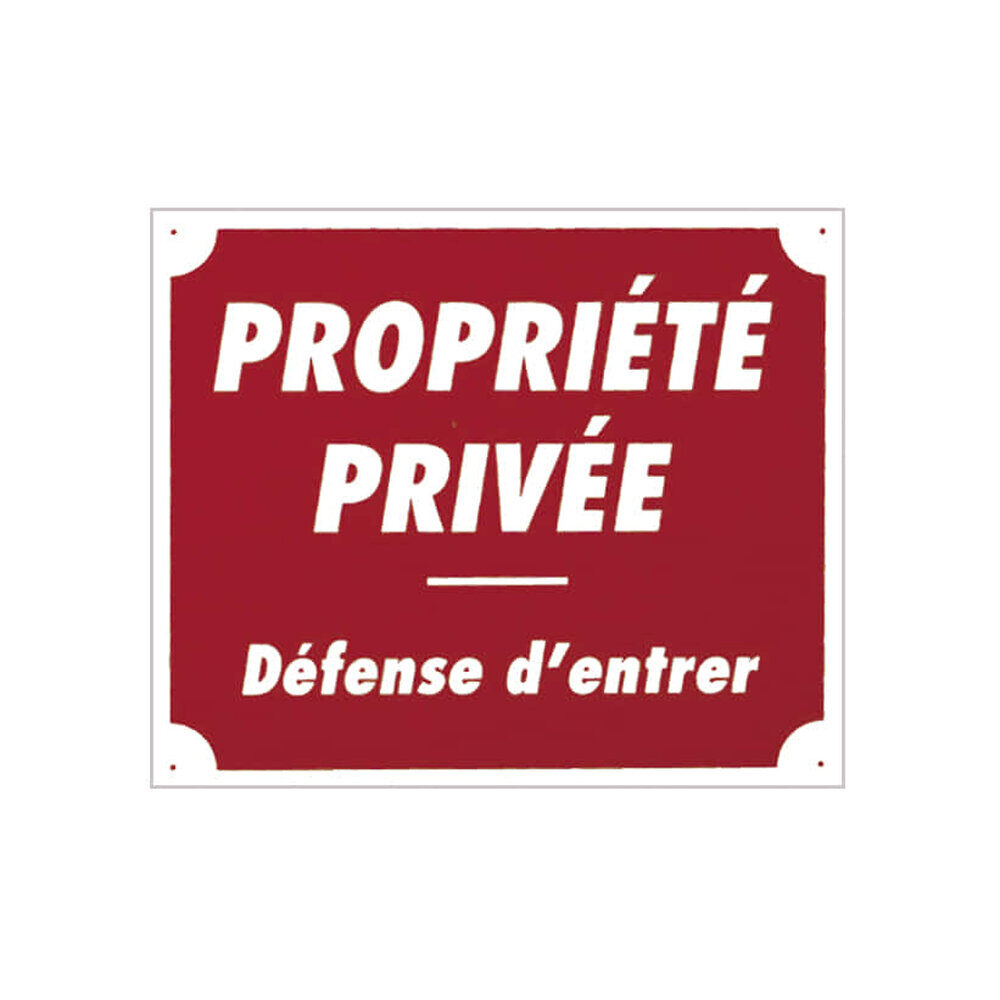 Panneau akilux »Propriété privée » 30 x 25 cm