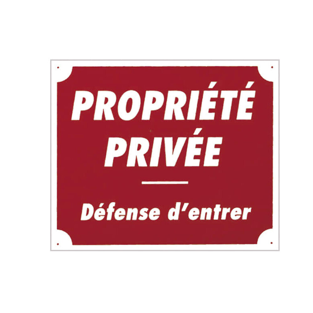 Panneau »Propriété privée » 30 x 25 cm Aluminium