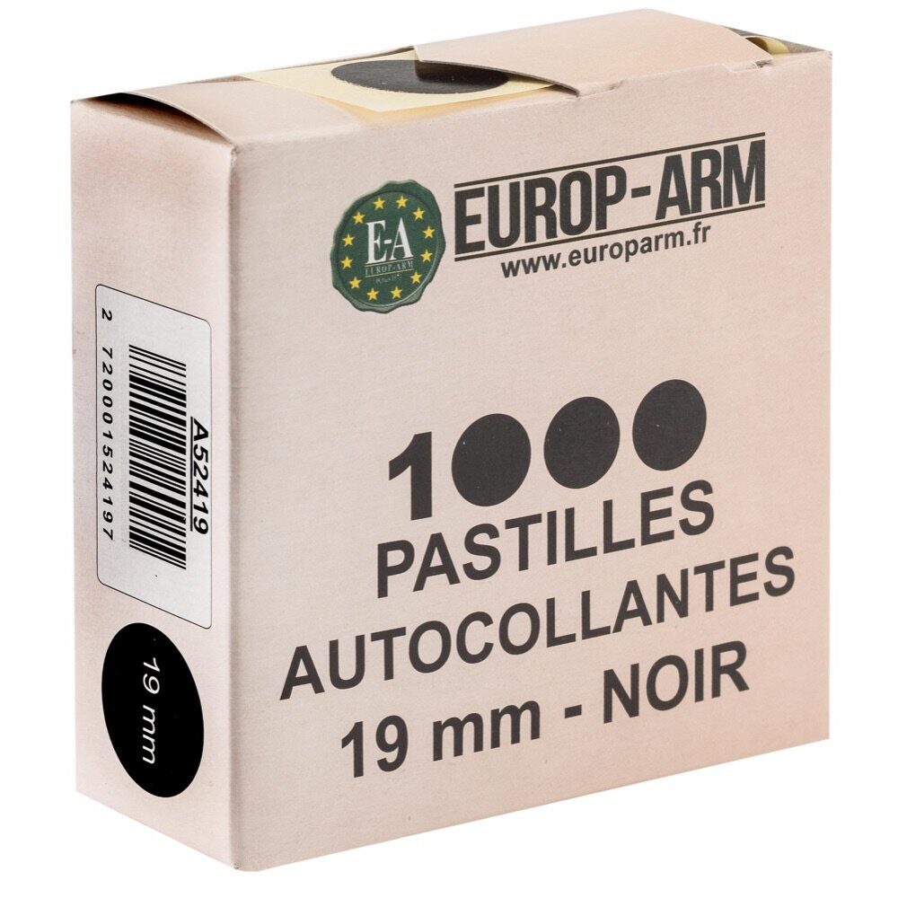 Pastilles autocollantes noires diam. 15 ou 19 mm Diam.19 mm