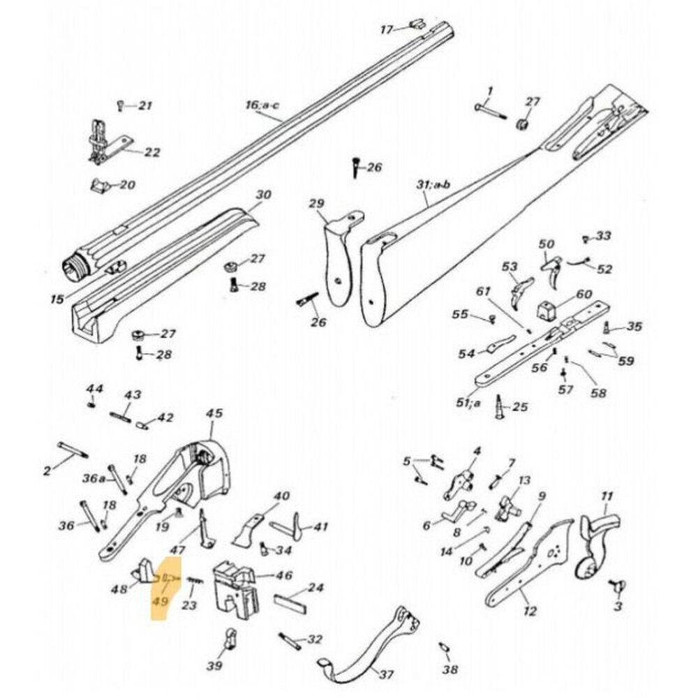Pièce de rechange pour fusil Sharp Pedersoli Grand ressort SHARPS MAINSPRING Davide PEDERSOLI & C