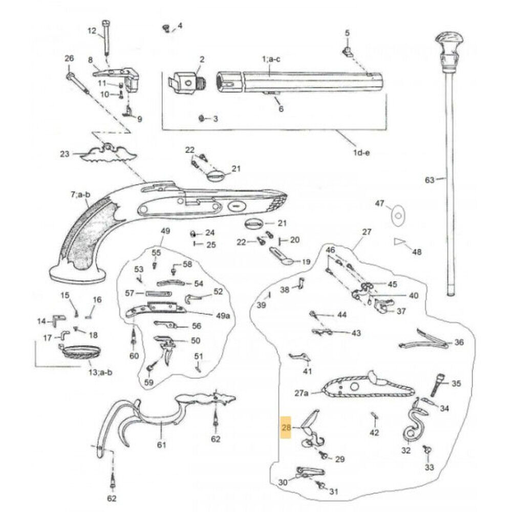 Pièces détachées Lepage CANON COMPLET LEPAGE CAL 44