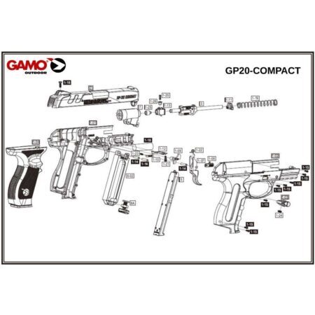 Pièces détachées Pistolet Gamo GP-20 Blowback – Bouton poussoir chargeur GP20 COMBAT