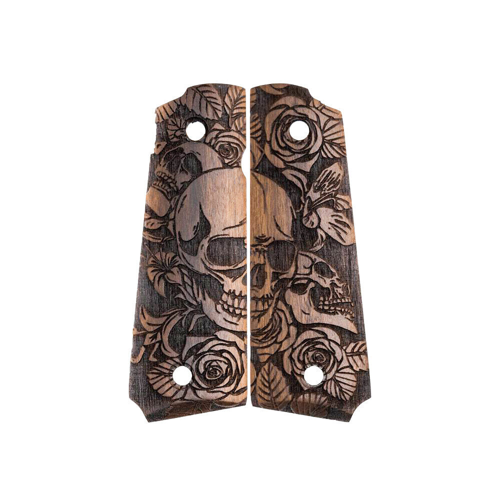 Plaquettes Bois PT1911 Skull MBT GRIPS