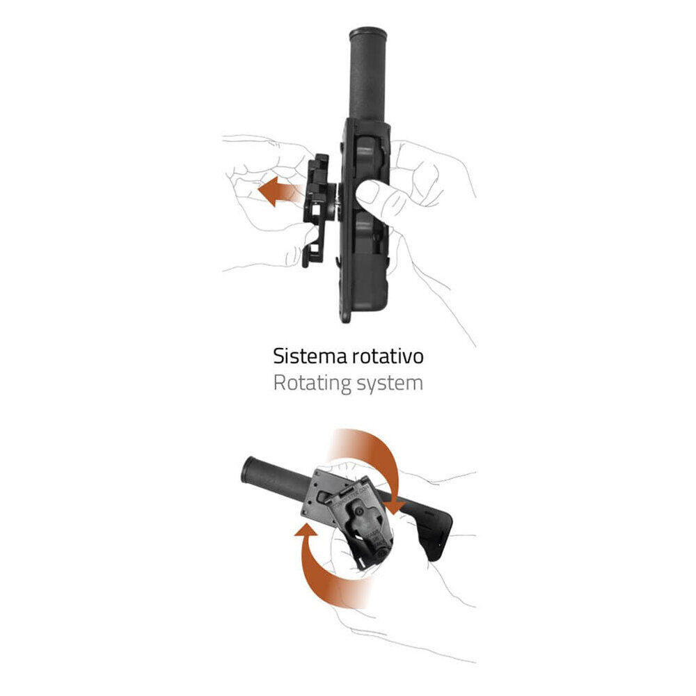 Porte-lampe polymère orientable noire