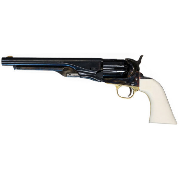 Replique 1860 Army Acier Crosse Ivoire Cannele Cal 44 Pn Pietta
