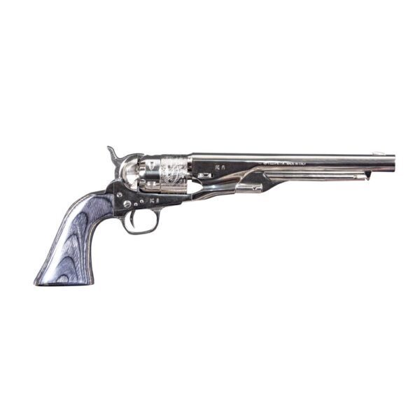 Replique 1860 Army Acier Nickele Grave Cal 44 Pn Pietta