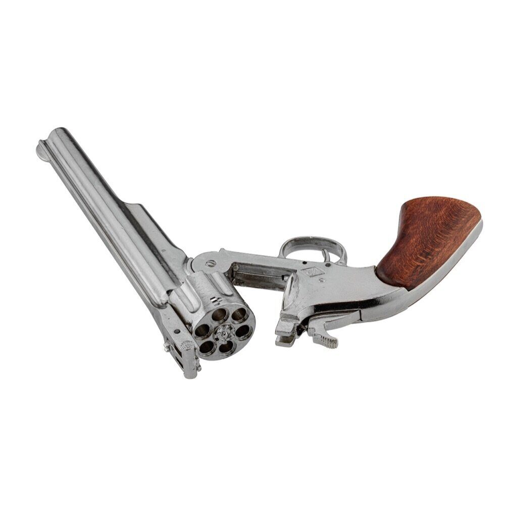 Réplique décorative Denix de Revolver Smith & Wesson 1869 nickelé S&W 1869 NQ