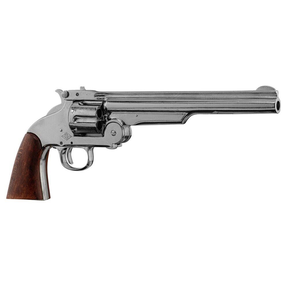 Réplique décorative Denix de Revolver Smith & Wesson 1869 nickelé S&W 1869 NQ
