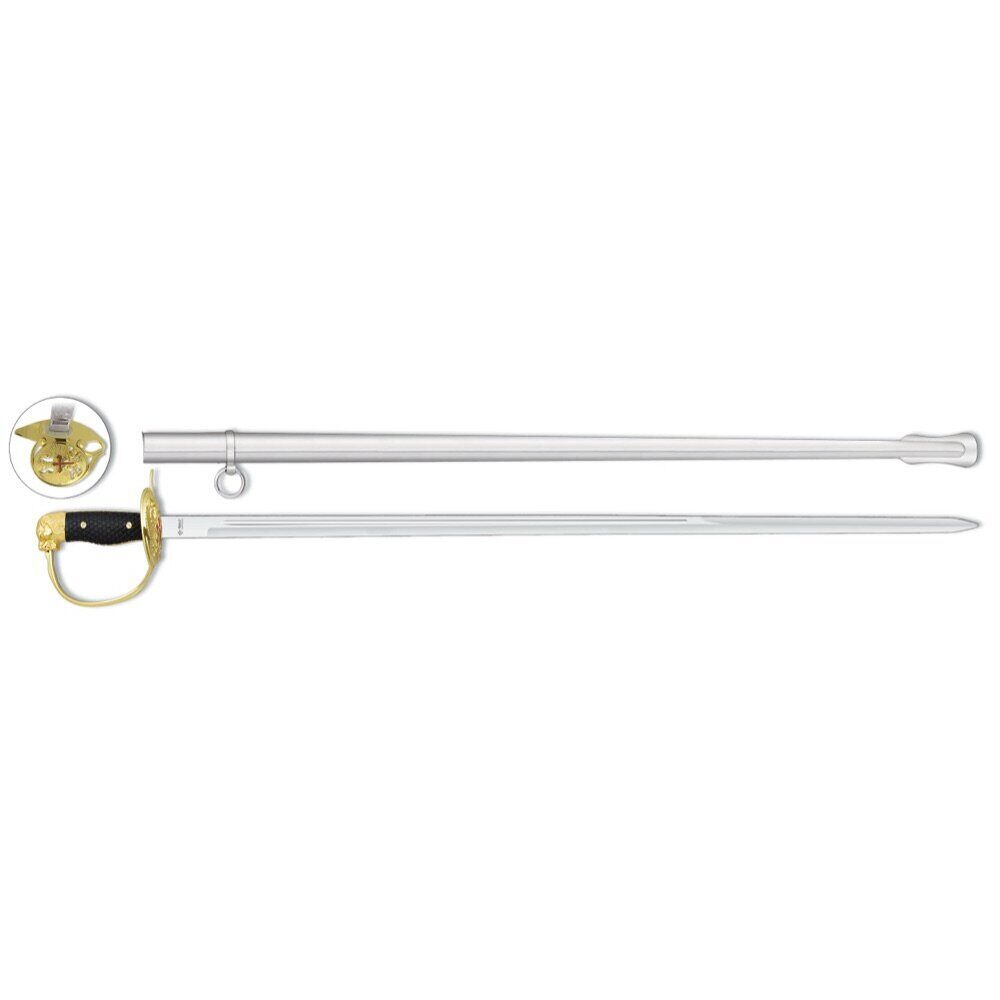 Sabre d’officier doré Sabre Officier Dore avec Gaine – Lame 77.5 cm