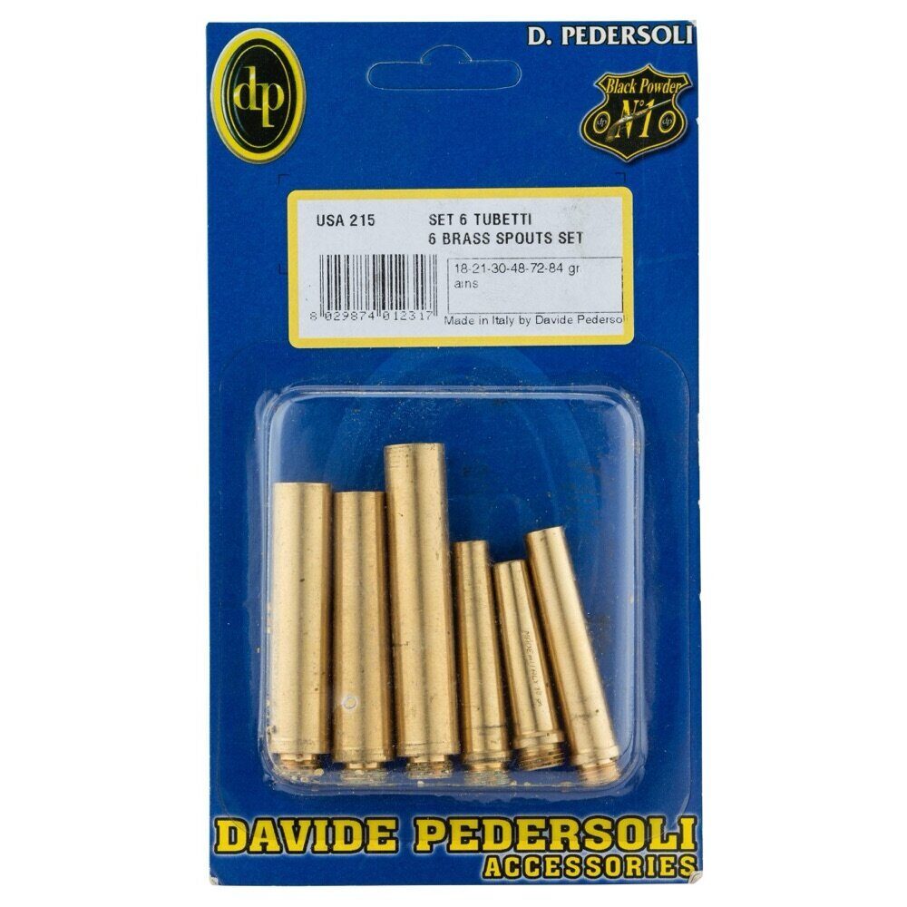 Set de 5 ou 6 becs verseurs Cal. .18 à .100 5 becs: .36/.45/.60/.72/.100 gr
