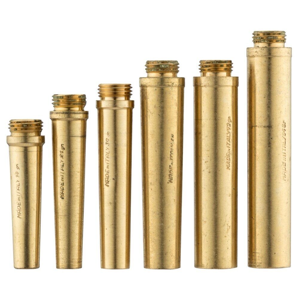 Set de 5 ou 6 becs verseurs Cal. .18 à .100 5 becs: .36/.45/.60/.72/.100 gr