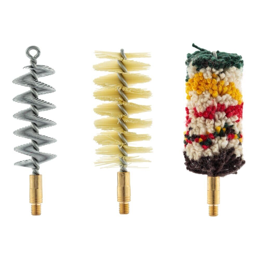 Set de trois brosses spirales pour armes à canon lisse Cal.16