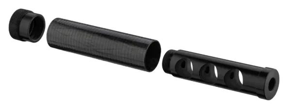 Silencieux Adamantium Micro 114 Diam 27 Noir -Fibre Rouge SAPL