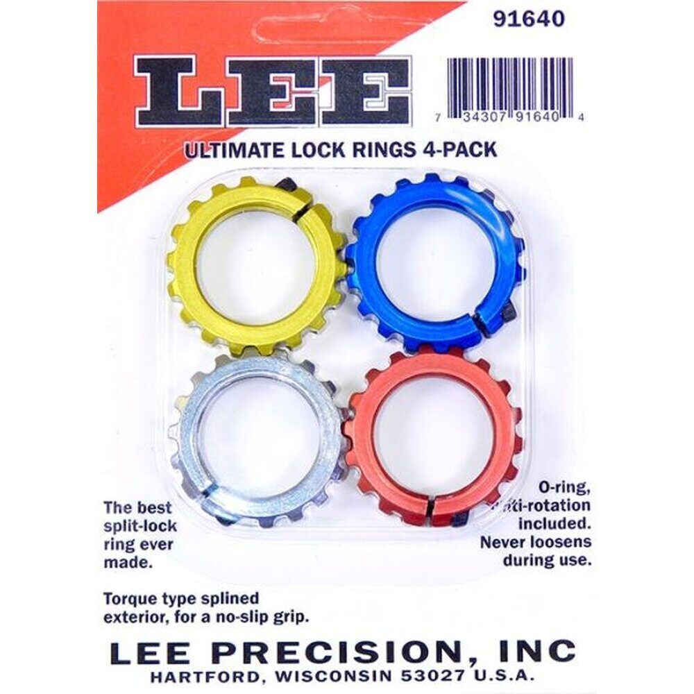 Ultimate Lock Rings Lee Pack de 4 LEE, Lee Precision