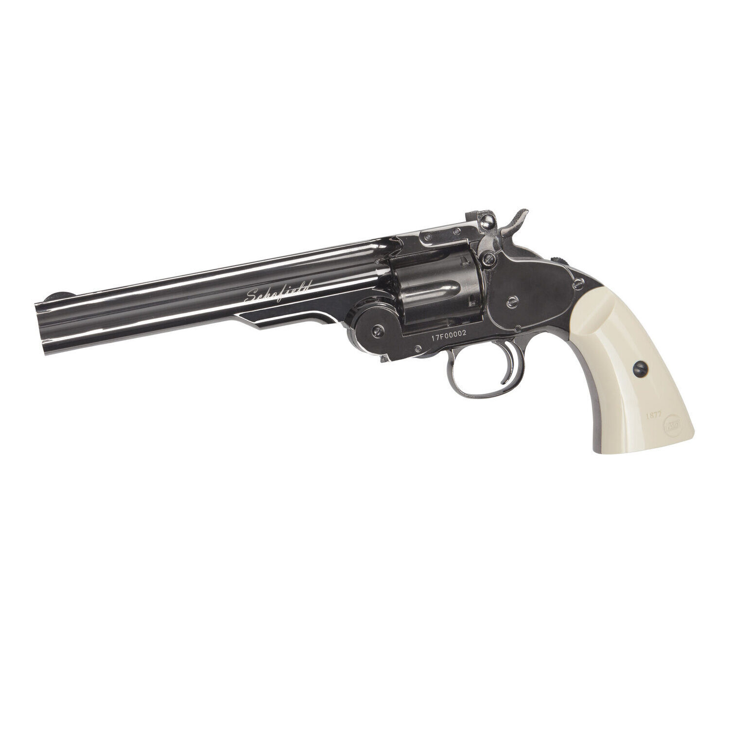 Revolver Asg Schofield 6″ CO2 Grey Full Metal 4.5BBS – Image 2