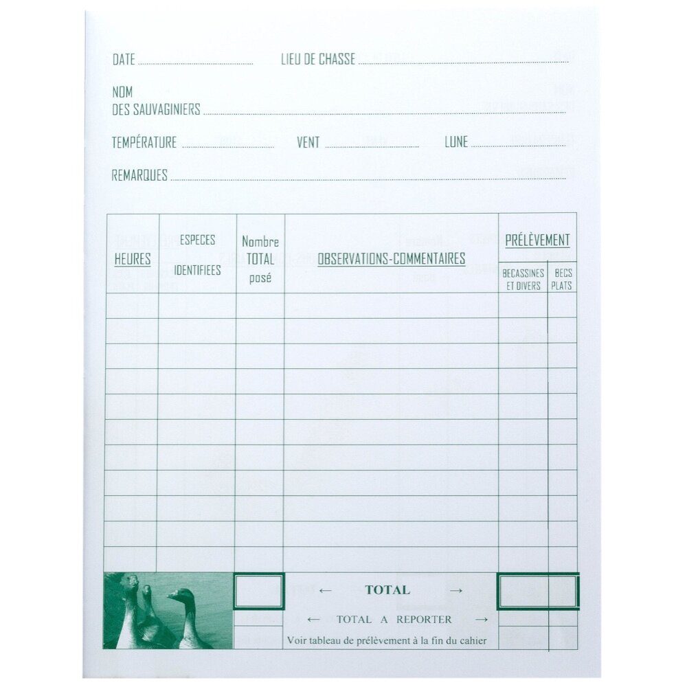 Cahier de hutte – 96 pages CHASSE OPTIQUE