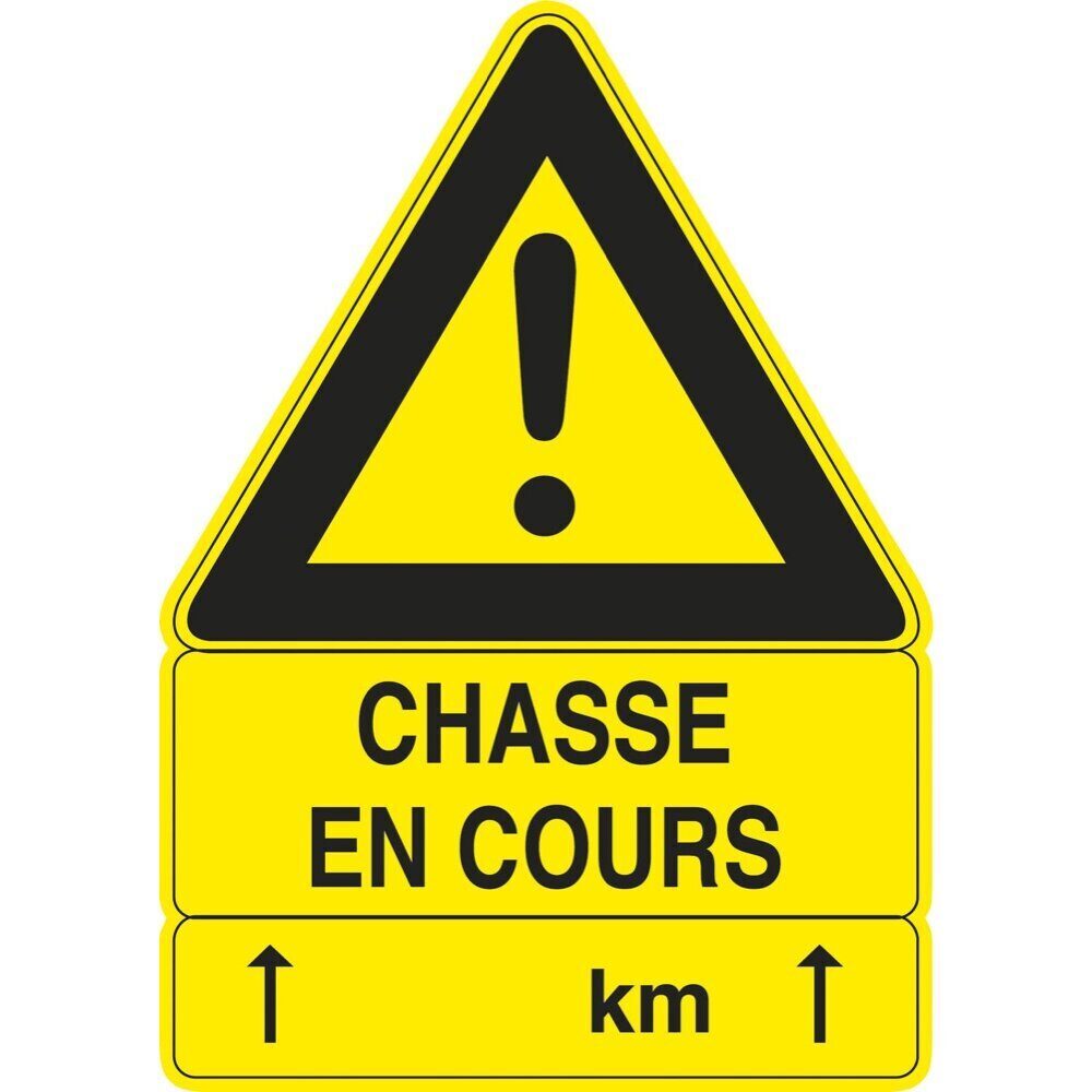 Panneau »Chasse en cours » 100 x 70 cm Akilux CHASSE OPTIQUE