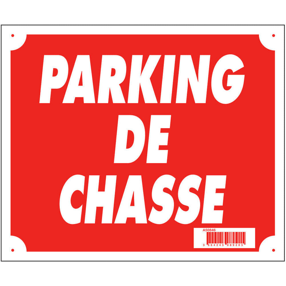 Panneau »Parking de chasse » 30 x 25 cm CHASSE OPTIQUE