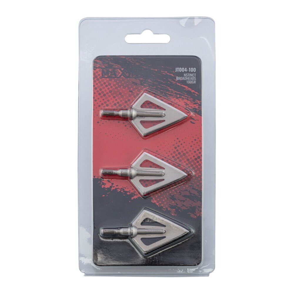 Pointes de flèches Fixed Blade Broadheads Instinct 100gr – Sachet de 3 pointes Pointe de flèche à large lame 100 gr – Blister de 3 CHASSE OPTIQUE