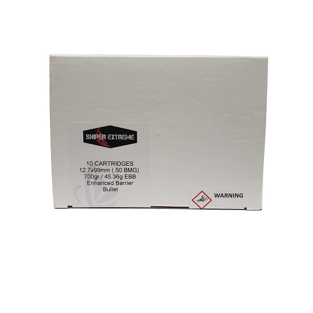 Boite de 10 Cartouches EPA 12,7×99 (.50BMG) EBB 700grs Sniper Extreme