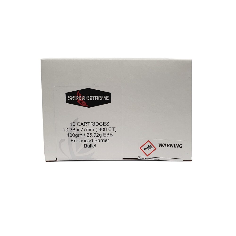 Boite 10 Cartouches EPA 408 Cheytac EBB 400grs Sniper Extreme
